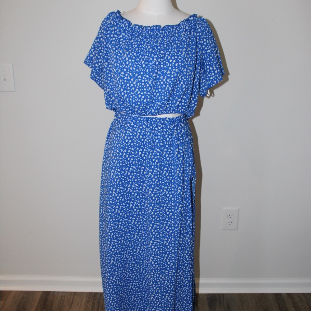 SHEIN Blue Floral 2 piece set